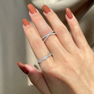 Criss Cross Ring Sterling Silver