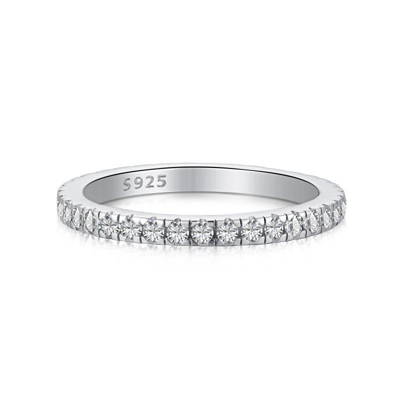 Eternity band sales sterling silver